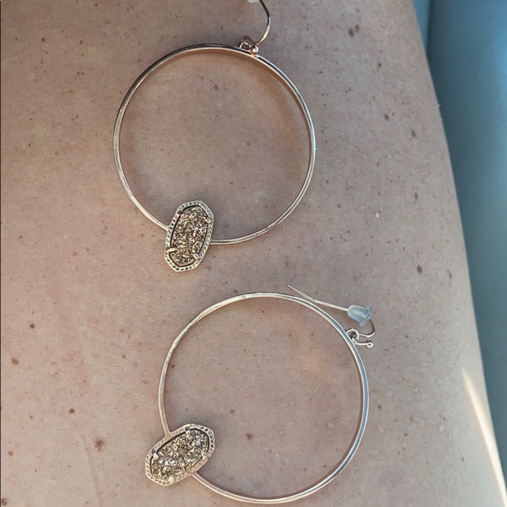 Kendra Scott rose gold hoops